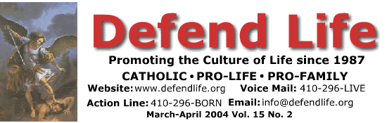 Defend Life Newsletter Masthead
